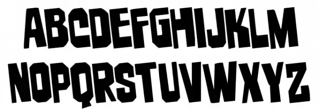 Danse Macabre Rotated Schriftart Groß