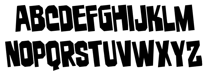 Danse Macabre Rotated Font LOWERCASE