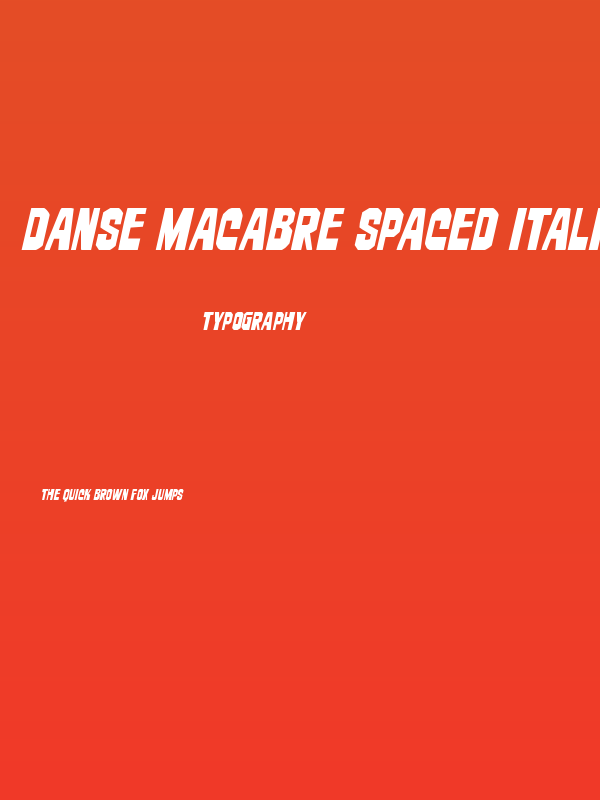 Danse Macabre Spaced Italic Poster