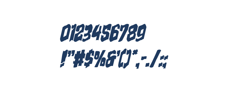 Danse Macabre Wavy Italic Other Characters