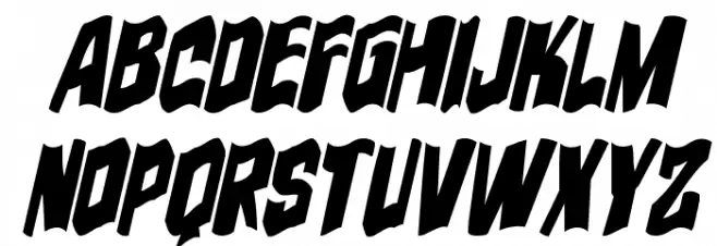 Danse Macabre Wavy Italic Polices MAJUSCULES