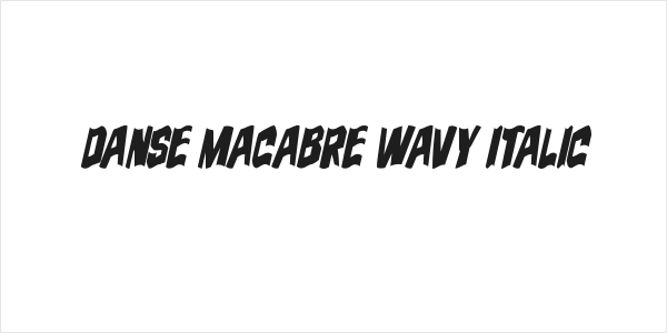 Danse Macabre Wavy Italic Logo