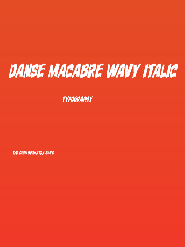 Danse Macabre Wavy Italic Poster