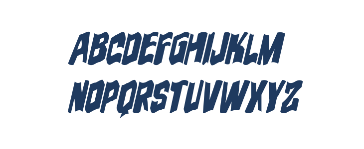 Danse Macabre Wavy Italic Lowercase