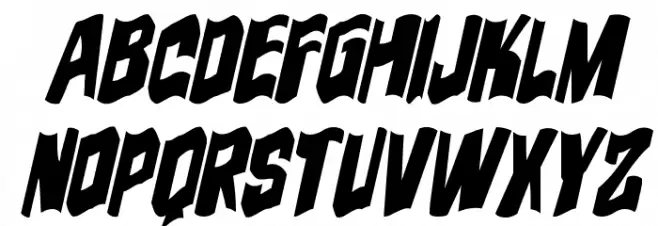 Danse Macabre Wavy Italic फ़ॉन्ट लोअरकेस
