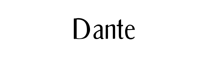Dante  Frei Schriftart Herunterladen