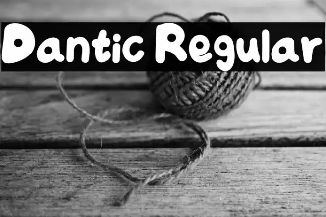 Dantic Regular Font examples