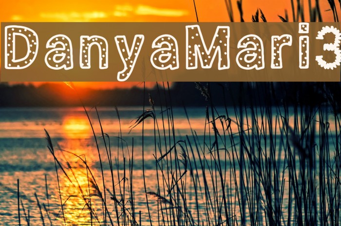 DanyaMari3 Font examples