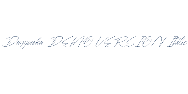 Danymeka DEMO VERSION Italic Logo