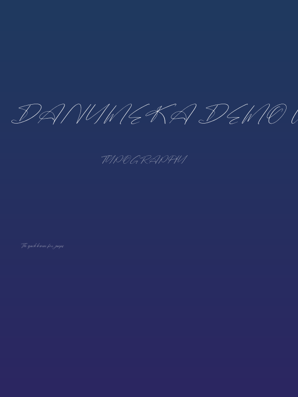 Danymeka DEMO VERSION Italic Poster