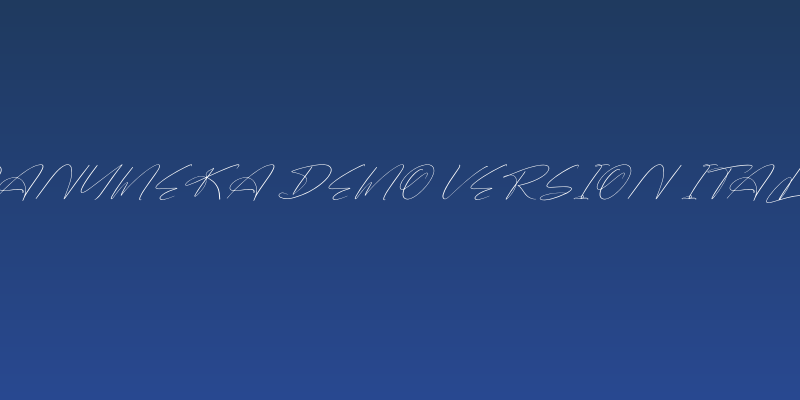 Danymeka DEMO VERSION Italic Social Header