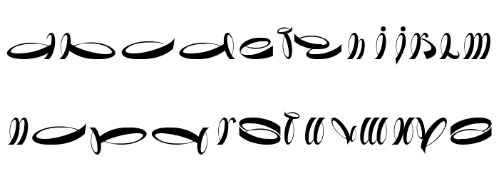 Danzante typeface Regular Font LOWERCASE
