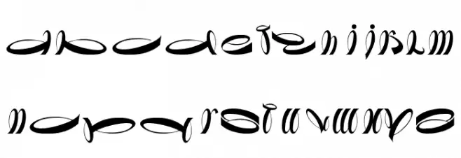 Danzante typeface Regular Schriftart Kleinbuchstaben