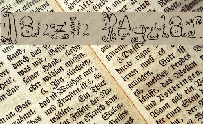 Danzin Regular Font examples