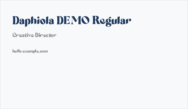 Daphiola DEMO Regular Business Card