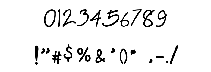 Dara Regular Font OTHER CHARS
