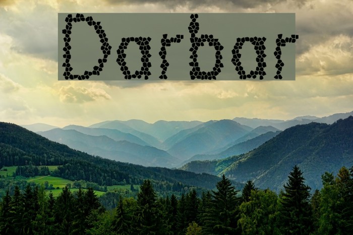 Darbar Font examples