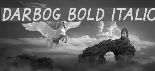 Darbog Bold Italic Font examples