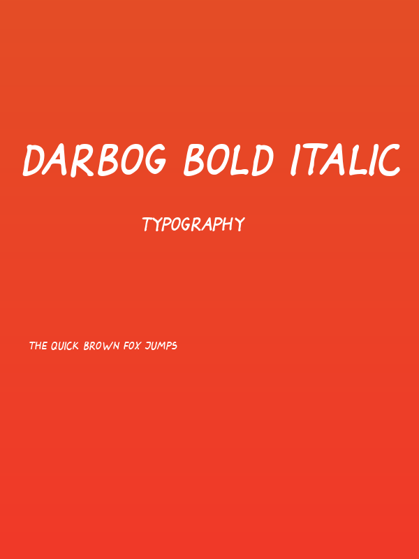 Darbog Bold Italic Poster