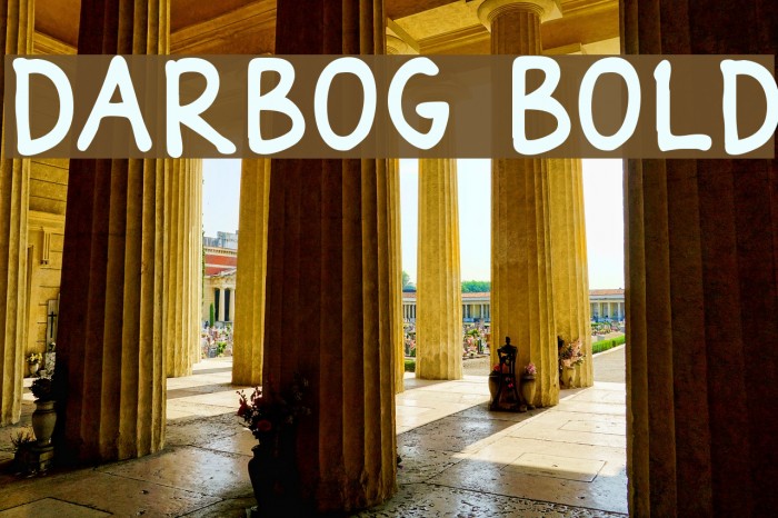 Darbog Bold Font examples