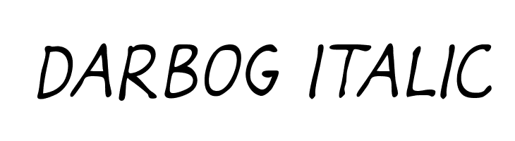 Darbog Italic  नि: शुल्क फ़ॉन्ट्स डाउनलोड