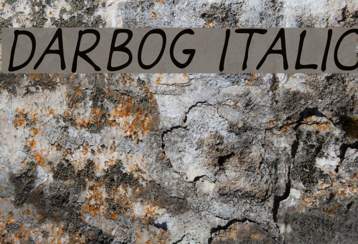 Darbog Italic Font examples