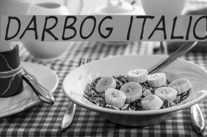 Darbog Italic examples