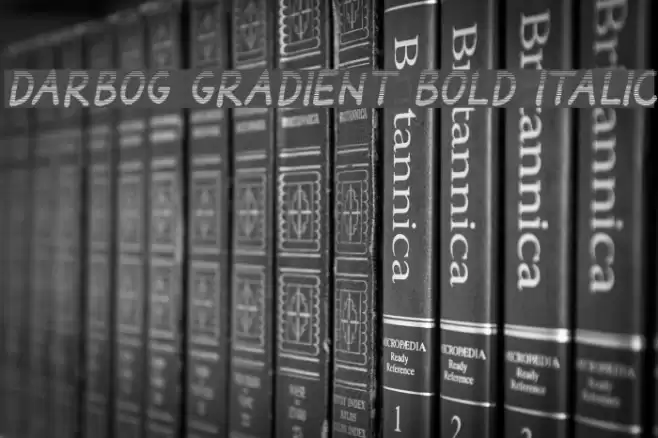 Darbog gradient Bold Italic Font examples