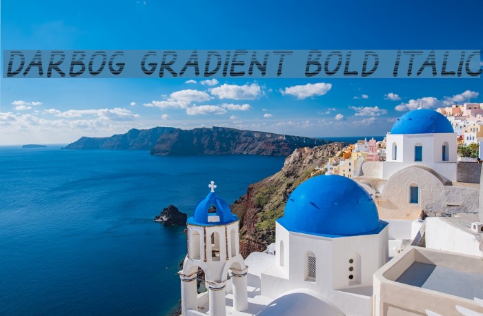 Darbog gradient Bold Italic Font examples