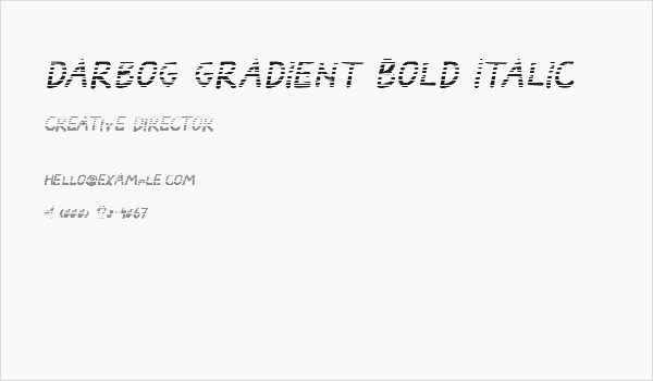 Darbog gradient Bold Italic Business Card