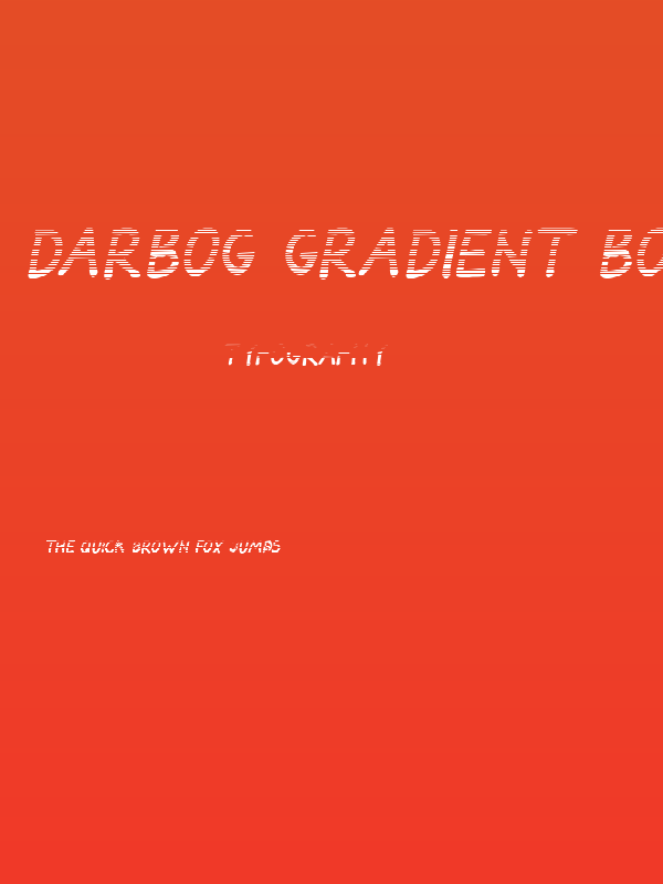 Darbog gradient Bold Italic Poster