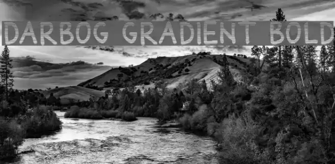 Darbog gradient Bold Font examples