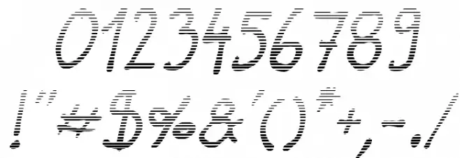 Darbog gradient Italic Font OTHER CHARS