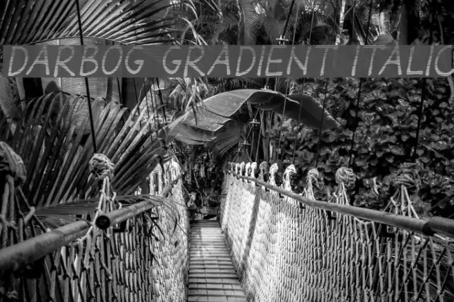 Darbog gradient Italic Font examples