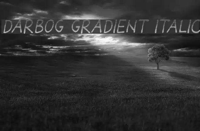Darbog gradient Italic Font examples