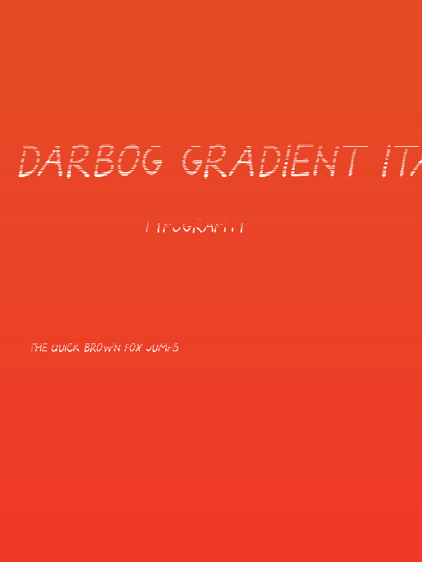 Darbog gradient Italic Poster