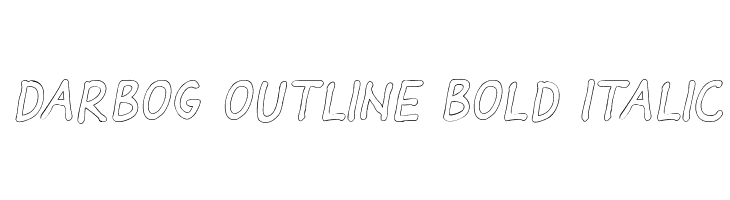 Darbog outline Bold Italic Font