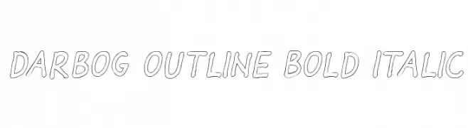 Darbog outline Bold Italic  Fuentes Gratis Descargar