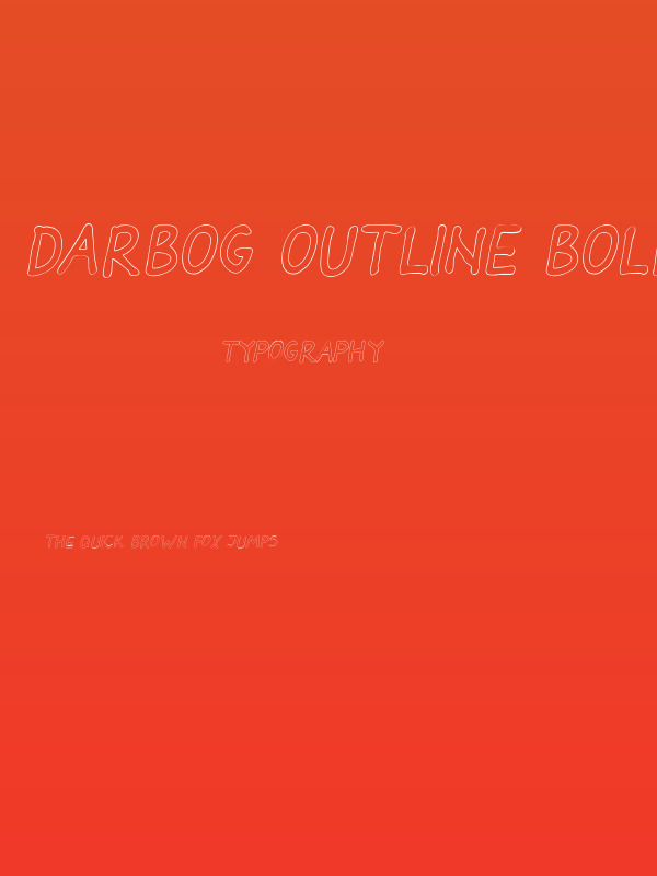 Darbog outline Bold Italic Poster