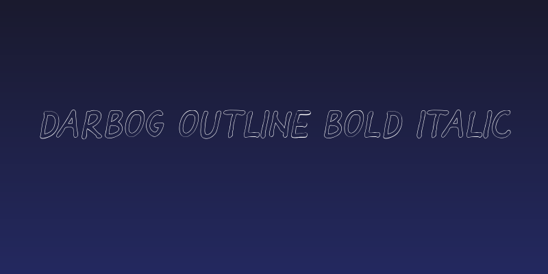 Darbog outline Bold Italic Social Header