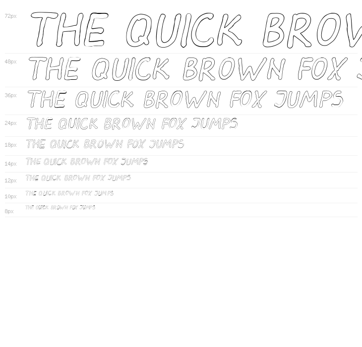 Darbog outline Bold Italic Waterfall