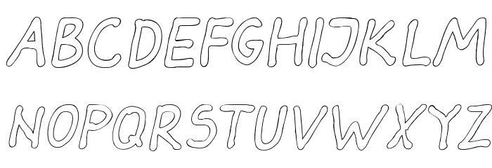 Darbog outline Bold Italic Font LOWERCASE