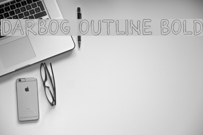 Darbog outline Bold Font examples