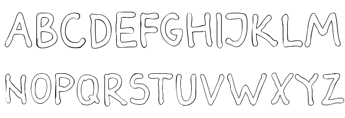 Darbog outline Bold Font LOWERCASE