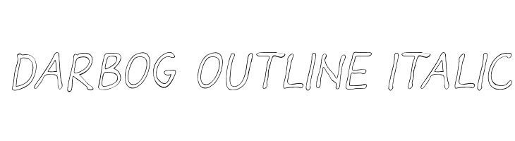 Darbog outline Italic Fonte