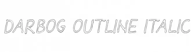 Darbog outline Italic  Fuentes Gratis Descargar