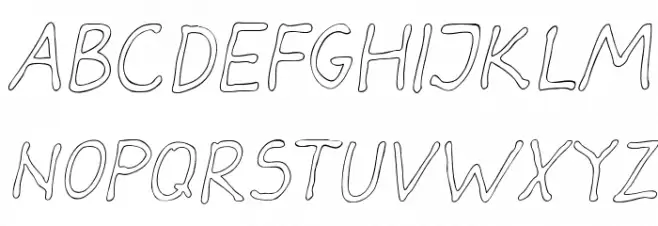 Darbog outline Italic फ़ॉन्ट अपरकेस