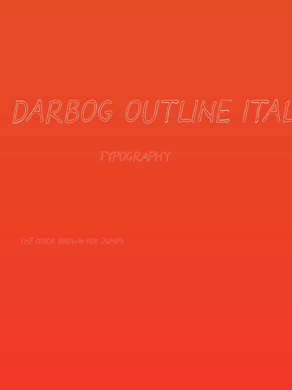 Darbog outline Italic Poster