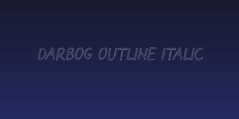 Darbog outline Italic Social Header