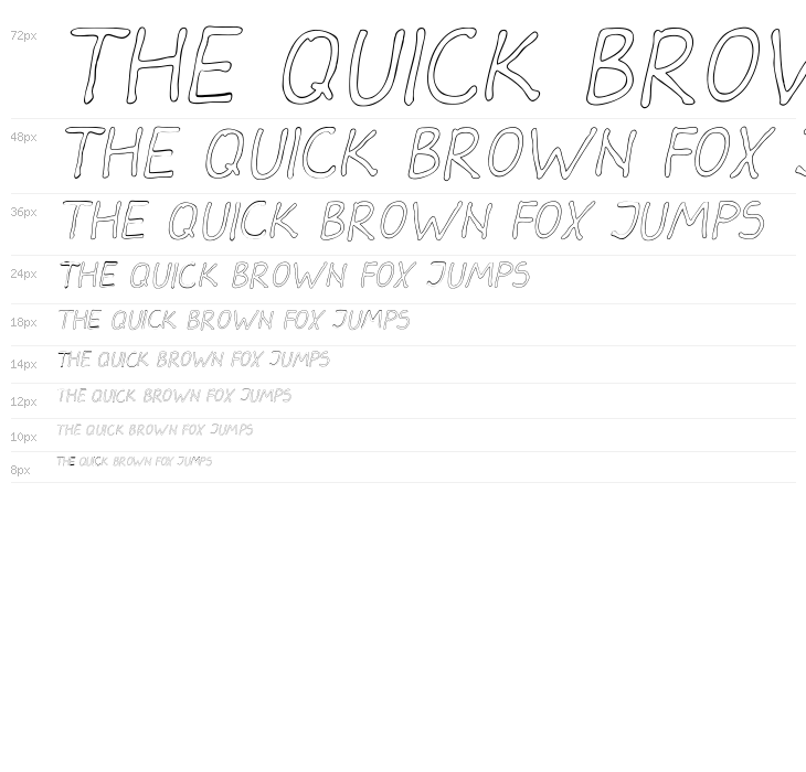 Darbog outline Italic Waterfall